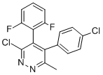 3-Chloro-5-(4-chloro-phenyl)-4-(2,6-difluoro-phenyl)-6-methyl-pyridazine Structure