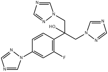 alpha-[2-Fluoro-4-(1H-1,2,4-triazol-1-yl)phenyl]-alpha-(1H-1,2,4-triazol-1-ylmethyl)-1H-1,2,4-triazole-1-ethanol Struktur