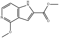 4-甲氧基-1H-吡咯并[3,2-C]吡啶-2-甲酸甲酯,871583-16-3,结构式