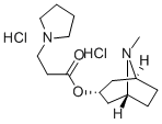 1-Pyrrolidinepropanoic acid, 8-methyl-8-azabicyclo(3.2.1)oct-3-yl este r, dihydrochloride, endo- Struktur