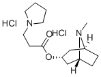 1-Pyrrolidinepropanoic acid, 8-methyl-8-azabicyclo(3.2.1)oct-3-yl este r, dihydrochloride, endo- Structure