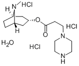 1-Piperazinepropanoic acid, 8-methyl-8-azabicyclo(3.2.1)oct-3-yl ester , trihydrochloridehydrate, endo- Structure