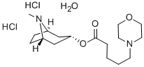 4-Morpholinepentanoic acid, 8-methyl-8-azabicyclo(3.2.1)oct-3-yl ester , dihydrochloride, hydrate, endo- Struktur