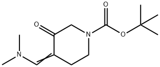 4-[(Dimethylamino)methylene]-3-oxo-1-piperidinecarboxylic acid tert-butyl ester Structure