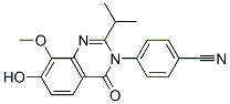 Benzonitrile,  4-[7-hydroxy-8-methoxy-2-(1-methylethyl)-4-oxo-3(4H)-quinazolinyl]- Structure