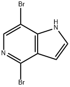 4,7-二溴-5-氮杂吲哚,871819-35-1,结构式