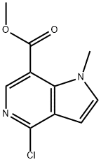 4-クロロ-1-メチル-1H-ピロロ[3,2-C]ピリジン-7-カルボン酸メチル 化学構造式