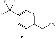 2-(Aminomethyl)-5-(trifluoromethyl)pyridine hydrochloride 化学構造式