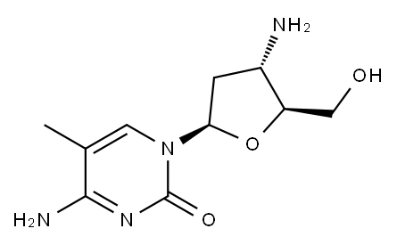 3'-Amino-2',3'-dideoxy-5-methylcytidine Structure