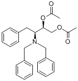 (2R,3S)-O,O-DIACETYL-3-DIBENZYLAMINO-4-PHENYLBUTANE-1,2-DIOL Struktur
