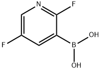 (2,5-ジフルオロピリジン-3-イル)ボロン酸 化学構造式