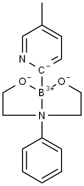 2-(5-メチルピリジン-2-イル)-6-フェニル-1,3,6,2-ジオキサザボロカン 化学構造式