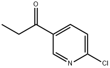 1-(6-クロロピリジン-3-イル)プロパン-1-オン 化学構造式