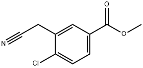 4-CHLORO-3-CYANOMETHYL-BENZOIC ACID METHYL ESTER 化学構造式