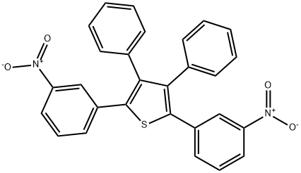 2,5-ビス(3-ニトロフェニル)-3,4-ジフェニルチオフェン 化学構造式
