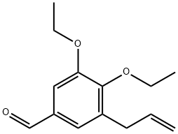 3-アリル-4,5-ジエトキシベンズアルデヒド 化学構造式