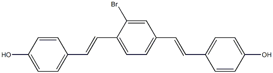 (反,反)-1-溴-2,5-双(4-羟基)乙烯基苯, 872201-12-2, 结构式