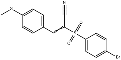 (Z)-2-[(4-bromophenyl)sulfonyl]-3-[4-(methylsulfanyl)phenyl]-2-propenenitrile Structure