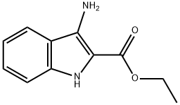 3-アミノ-1H-インドール-2-カルボン酸エチルエステル 化学構造式