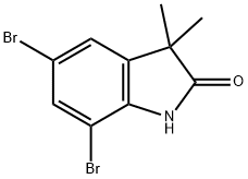 5,7-Dibromo-3,3-dimethyloxindole Structure