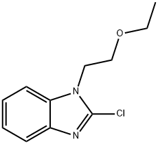 1-(2-エトキシエチル)-2-クロロ-1H-ベンゾイミダゾール 化学構造式