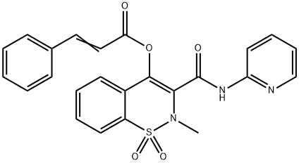 吡罗昔康肉桂酸酯, 87234-24-0, 结构式