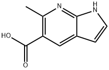 1H-Pyrrolo[2,3-b]pyridine-5-carboxylic acid, 6-methyl- Structure