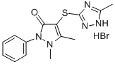 4-((5-Methyl-4H-1,2,4-triazol-3-yl)thio)antipyrine hydrobromide Struktur
