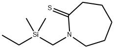 2H-Azepine-2-thione,  1-[(ethyldimethylsilyl)methyl]hexahydro- Structure