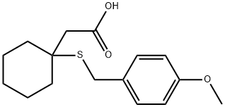 BETA-(4-METHOXY-BENZYLSULFANYL)-BETA,BETA-CYCLOPENTAMETHYLENE-PROPIONIC ACID Structure