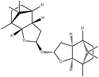 ビス[(2R,3aS,4R,7aS)-オクタヒドロ-7,8,8-トリメチル-4,7-メタノベンゾフラン-2-イル]エーテル 化学構造式