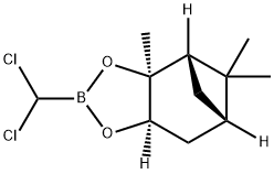 (3aS,7aα)-2-(ジクロロメチル)ヘキサヒドロ-3a,5,5-トリメチル-4β,6β-メタノ-1,3,2-ベンゾジオキサボロール 化学構造式