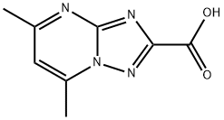 5,7-ジメチル[1,2,4]トリアゾロ[1,5-a]ピリミジン-2-カルボン酸 化学構造式