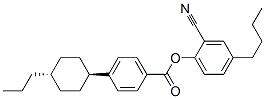 4-butyl-2-cyanophenyl trans-p-(4-propylcyclohexyl)benzoate  Structure