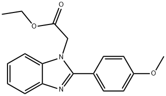 [2-(4-METHOXY-PHENYL)-BENZOIMIDAZOL-1-YL]-ACETIC ACID ETHYL ESTER 化学構造式