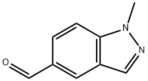 1-メチル-1H-インダゾール-5-カルボキシアルデヒド 化学構造式