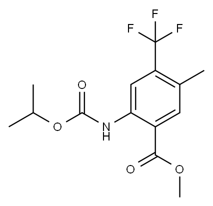 Benzoic acid, 5-Methyl-2-[[(1-Methylethoxy)carbonyl]aMino]-4-(trifluoroMethyl)-, Methyl ester Structure