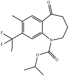 7-甲基-5-氧代-8-(三氟甲基)-2,3,4,5-四氢-1H-苯并[B]氮杂-1-羧酸异丙酯, 872624-57-2, 结构式