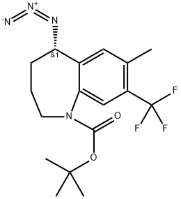 1H-1-Benzazepine-1-carboxylic acid, 5-azido-2,3,4,5-tetrahydro-7-Methyl-8-(trifluoroMethyl)-, 1,1-diMethylethyl ester, (5S)- Structure