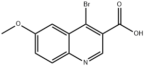 4-BroMo-6-Methoxyquinoline-3-carboxylicacid Struktur