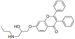 7-[3-(Propylamino)-2-hydroxypropoxy]-2,3-diphenylchromone Struktur