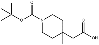 [1-(TERT-BUTOXYCARBONYL)-4-METHYLPIPERIDIN-4-YL]ACETIC ACID, 872850-31-2, 结构式