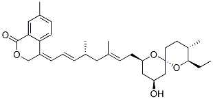 4-[(1E,2E,4R,6E)-8-[(2R,4S,6R,8R,9S)-8-Ethyl-4-hydroxy-9-methyl-1,7-dioxaspiro[5.5]undec-2-yl]-4,6-dimethyl-2,6-octadienylidene]-3,4-dihydro-7-methyl-1H-2-benzopyran-1-one Structure
