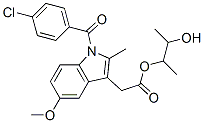 1-(4-Chlorobenzoyl)-5-methoxy-2-methyl-1H-indole-3-acetic acid 2-hydroxy-1-methylpropyl ester Struktur