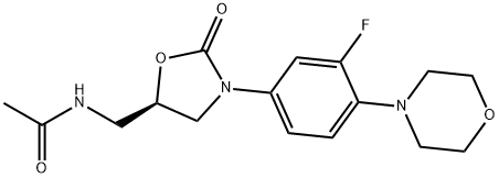 N-[[(5R)-3-[3-Fluoro-4-(4-Morpholinyl)phenyl]-2-oxo-5-oxazolidinyl]Methyl]acetaMide Struktur