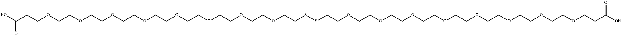 HOOC-PEG(8)-SS-PEG(8)-COOH Structure