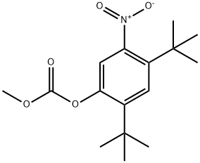 2,4-二叔丁基-5-硝基苯酚甲酸甲酯, 873055-55-1, 结构式