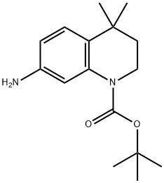 7-Amino-4,4-dimethyl-3,4- dihydro-2H-quinoline-1-carboxylic acid tert-butyl ester Structure