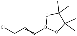 2-(3-クロロプロプ-1-エン-1-イル)-4,4,5,5-テトラメチル-1,3,2-ジオキサボロラン 化学構造式