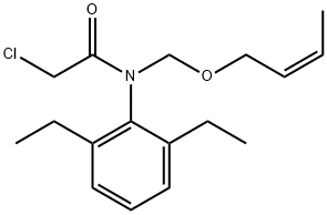 N-[[(Z)-but-2-enoxy]methyl]-2-chloro-N-(2,6-diethylphenyl)acetamide Structure